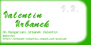 valentin urbanek business card